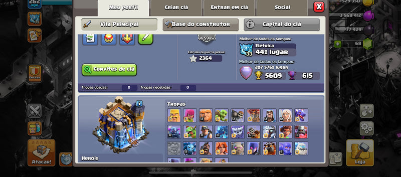 Cv18 | 4 Paisagens | 18 Skins | Set Mágico | +30 obstáculos na pá | Equipamentos 81% | (+05)