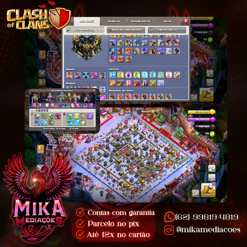 Cv17 | 5 Paisagens | Lendária da serpente | 48 Skins | Equipamentos 86% | (+69)