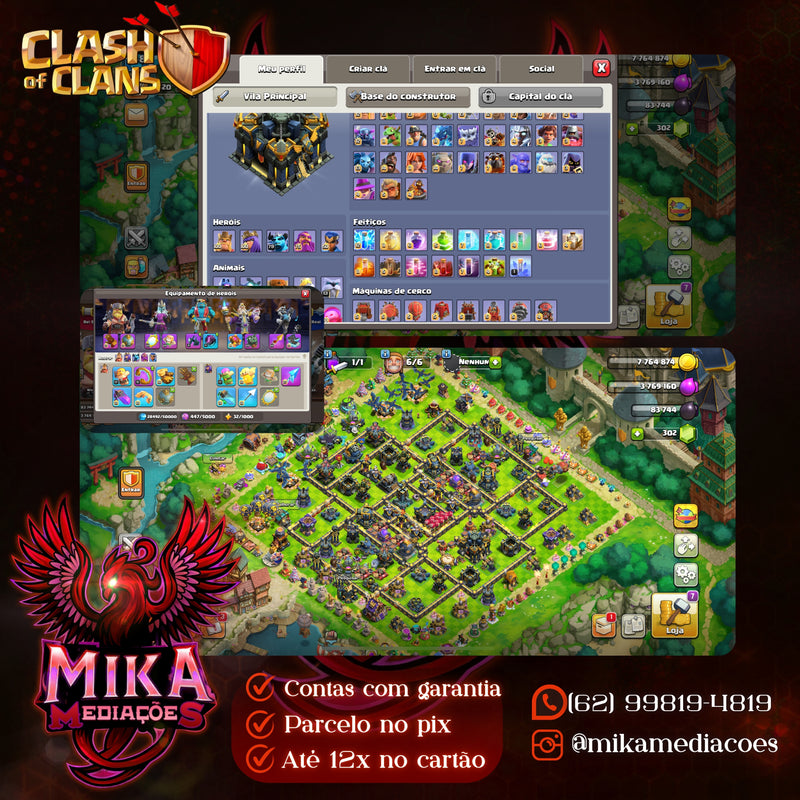 Cv17 | 8 Paisagens | 48 Skins | Muitas decorações | Equipamentos 83% | (+56)