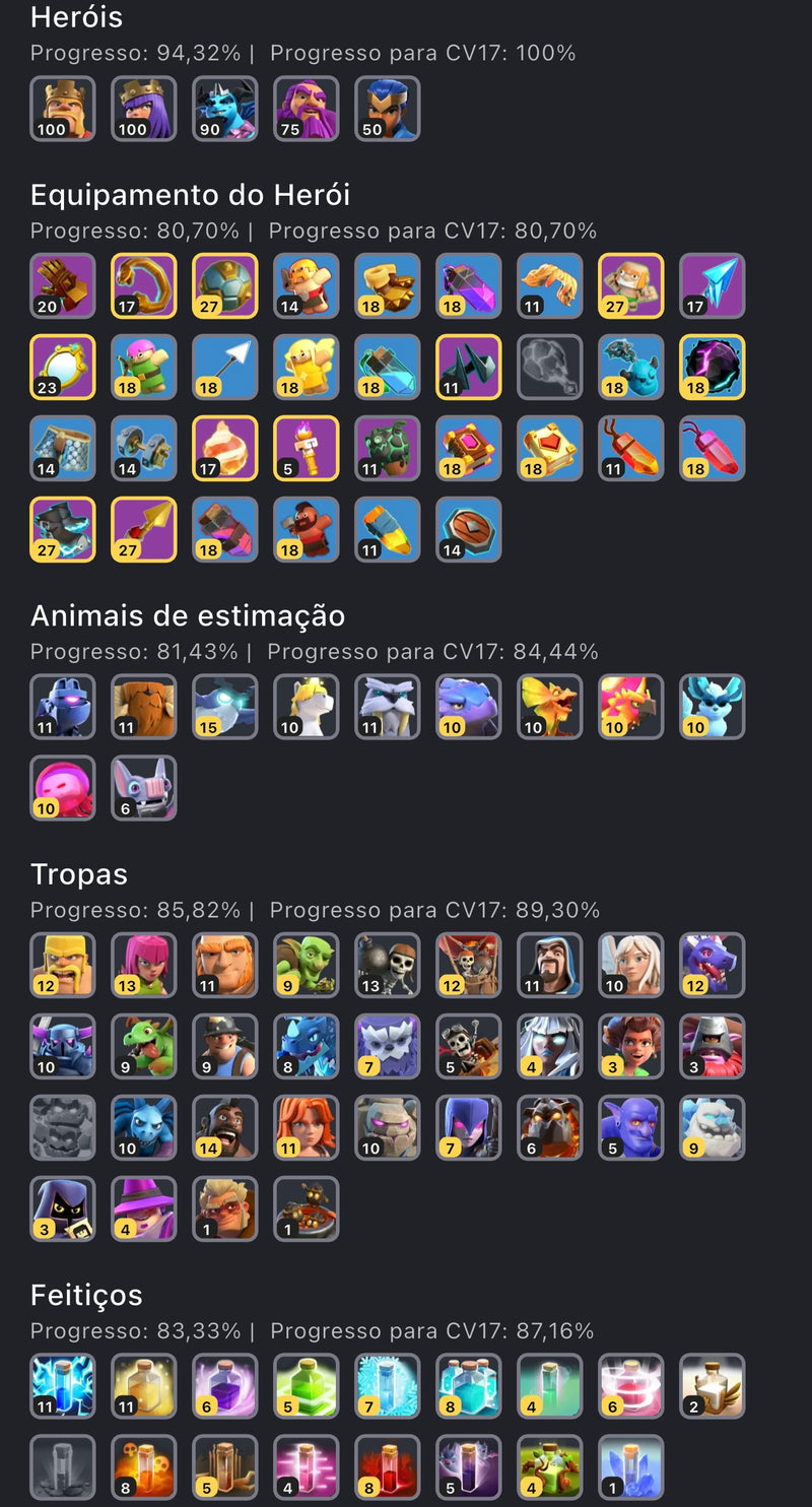 Cv17 | 1 Paisagem | 19 Skins | Aprendizes upados | Equipamentos 80% | (+45)