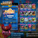 Clash Royale | Nível 61 | 18 Evoluções | 3 Heróis | 4 cartas 16 | 4 cartas 15 | 75 Emotes | (+011)