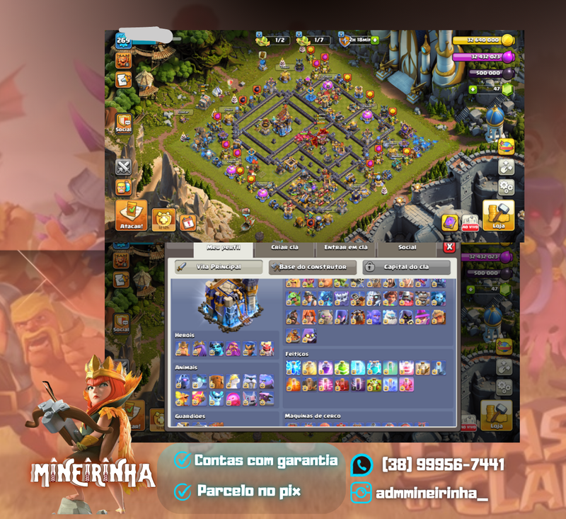 ⚡️CV18 97%FULL |+80 SKINS | HERÓIS FULL (M+97)