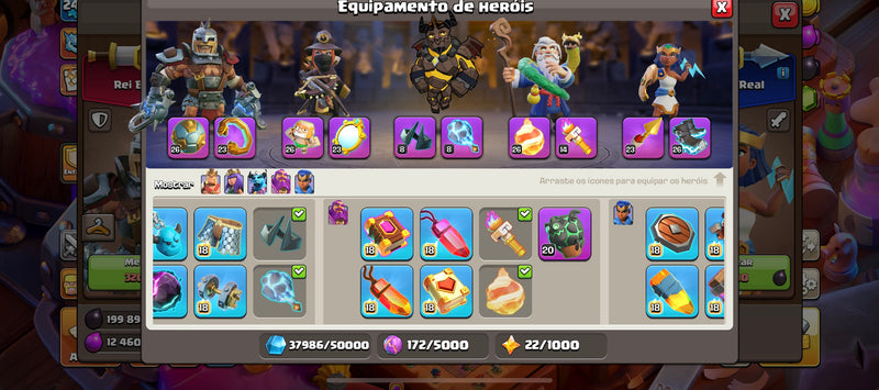 Cv18 | 4 Paisagens | 46 Skins | Equipamentos 89% | (+47)