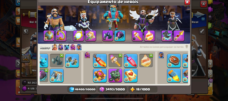 Cv17 | 5 Paisagens | 54 Skins | Equipamentos 90% | Set Mágico | (+50)