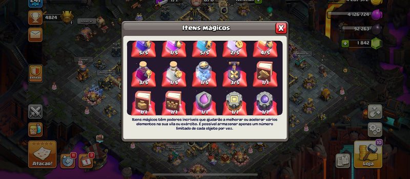 Cv17 | 5 Paisagens | 54 Skins | Equipamentos 90% | Set Mágico | (+50)