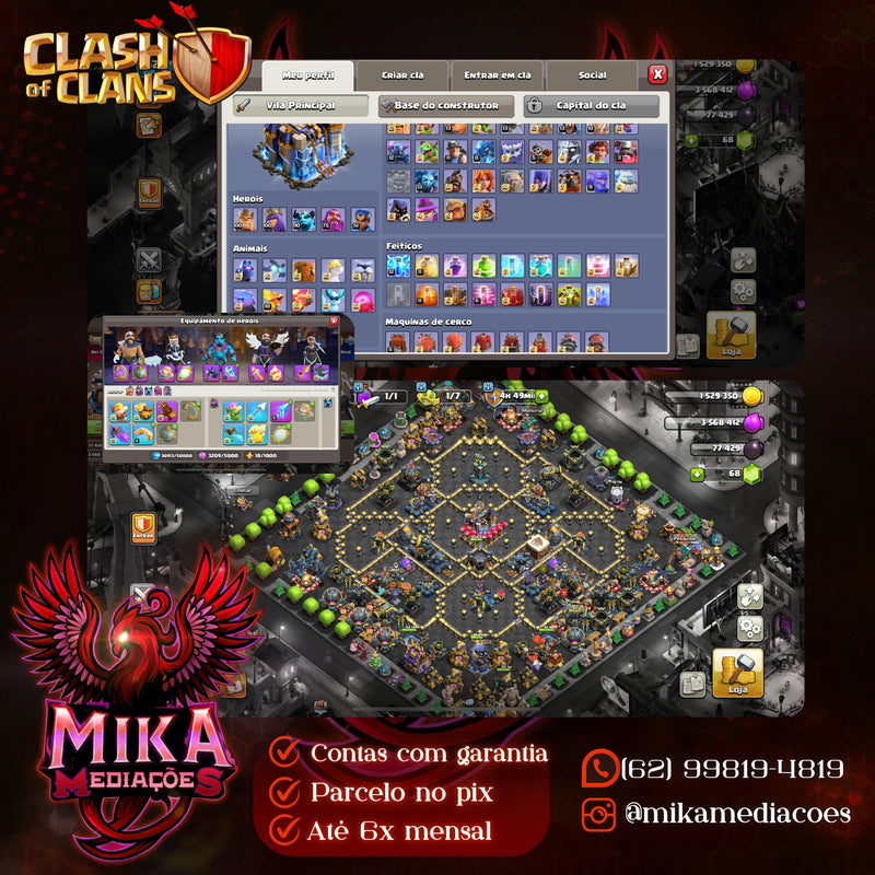 Cv18 | 4 Paisagens | 18 Skins | Set Mágico | +30 obstáculos na pá | Equipamentos 81% | (+05)