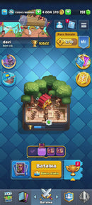 Clash Royale | nível 76 | 12 cartas nível 16 | 65 nível 15 | 42 nível 14 | 24 evoluções | 268 emotes | 42 skins de torre | 4M ouro | (