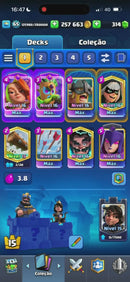 Clash Royale | NÍVEL 65 | 7 LVL 16 e 9 LVL 15 | 9 ANOS | 15 EVOLUÇÕES | 1 HERÓIS
