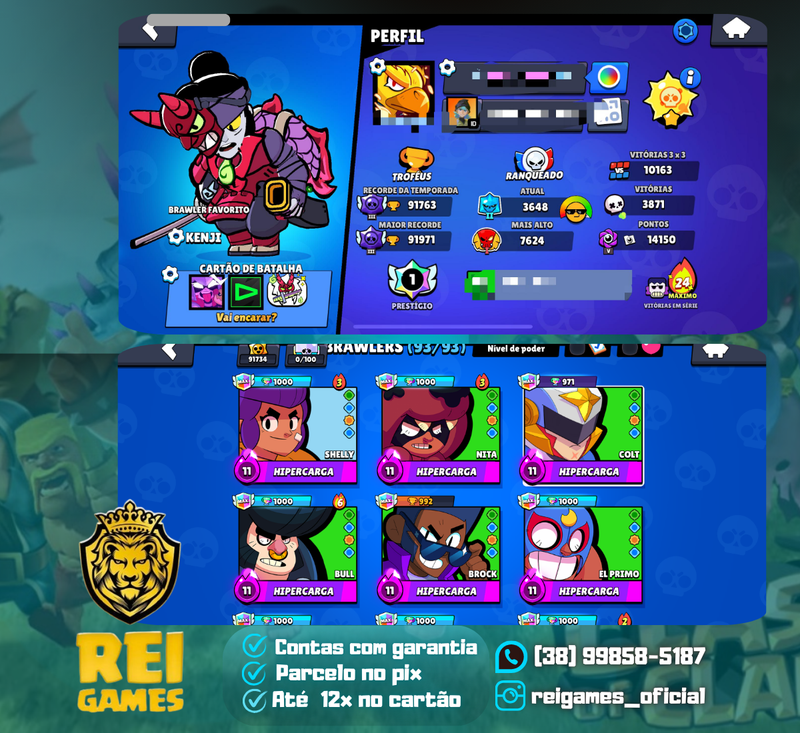 91k troféus | 58 Full (38 hipercargas) | (01+9)