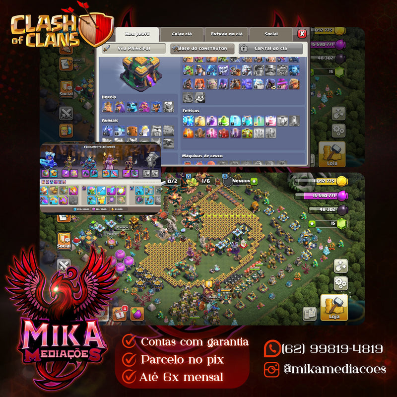 Cv14 | 1 Paisagem | 10 Skins | Decorações | Equipamentos bem upados | (+041)