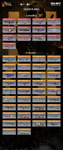 13 míticas e 38 lendárias | 2 personagens míticos e 8 lendários | 4 veículos lendários | (