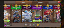 Clash of Clans cv18 | nível 276 | 55 skins (32 lendárias) | 7 paisagens (1 de guerra) | 95% Full) | (