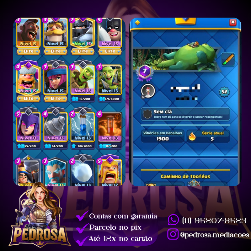 LVL 52 | +9.8K Troféus | 11 Evoluções | 6 Elites (P+2)