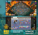 Clash of Clans cv18 | nível 276 | 55 skins (32 lendárias) | 7 paisagens (1 de guerra) | 95% Full) | (