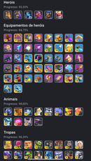Cv18 | 92% Full | 5 Paisagens | 28 Skins | 1 set completo | Equipamentos 85% | (+044)