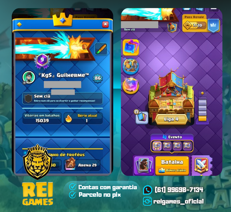 Clash Royale | nível 86 | 69 cartas nivel 16 | 33 nível 15 | 29 evoluções | 6 heróis | 9 anos | (#10)
