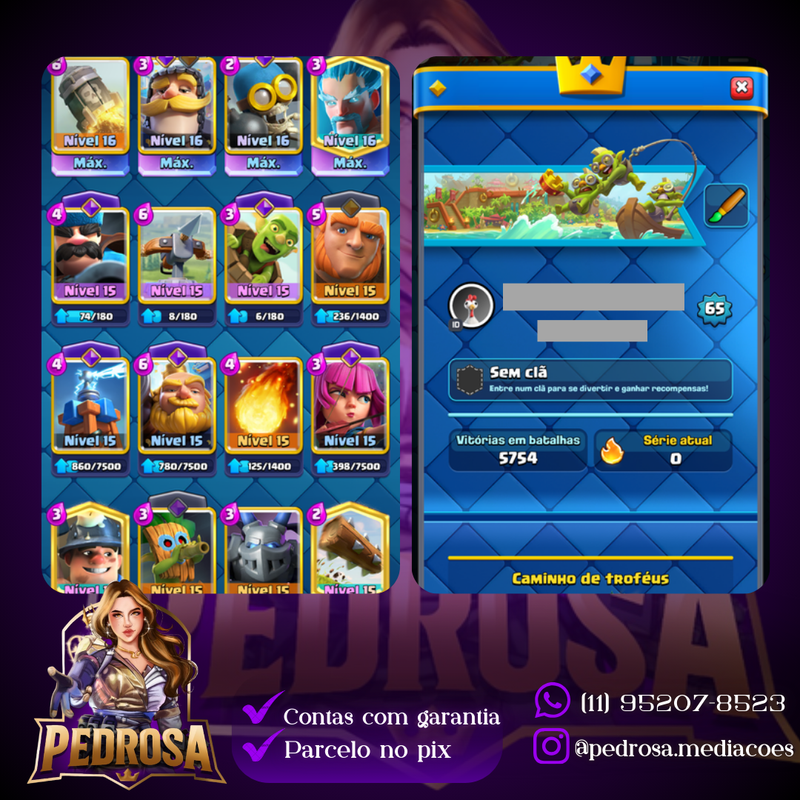 LVL 65 | 21 Evoluções | 4 Nível 16 | 25 Nível 15 +26 nível 14 | 1 Herói (P)