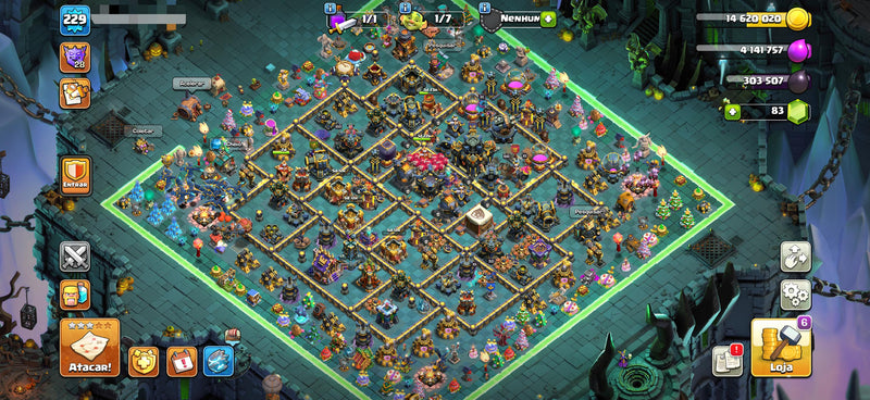 CV17 full/insana | Obstáculos raros | 3 Paisagens | Heróis 100/100/81/75/50 | Equipamentos full (c+0)