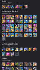 Cv18 | 5 Paisagens | 45 Skins | Equipamentos 78% | (+47)